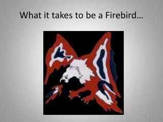 What it takes to be a Firebird…