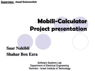 Mobili -Calculator Project presentation