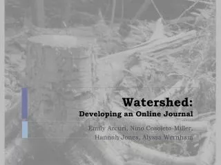 Watershed: Developing an Online Journal
