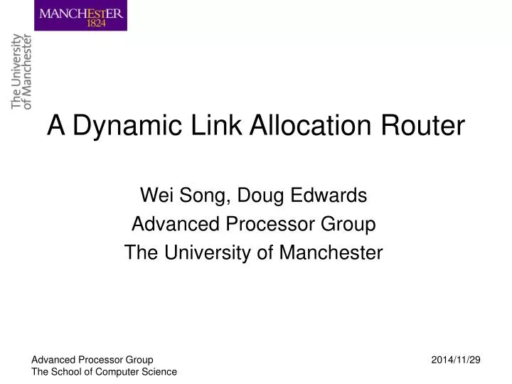 a dynamic link allocation router
