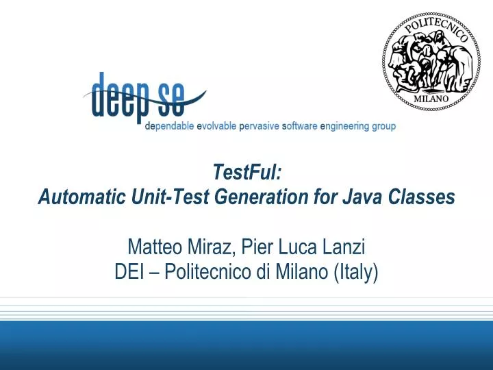 testful automatic unit test generation for java classes