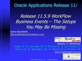Oracle Applications Release 11 i Release 11.5.9 WorkFlow