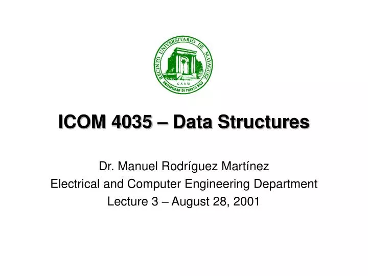 icom 4035 data structures