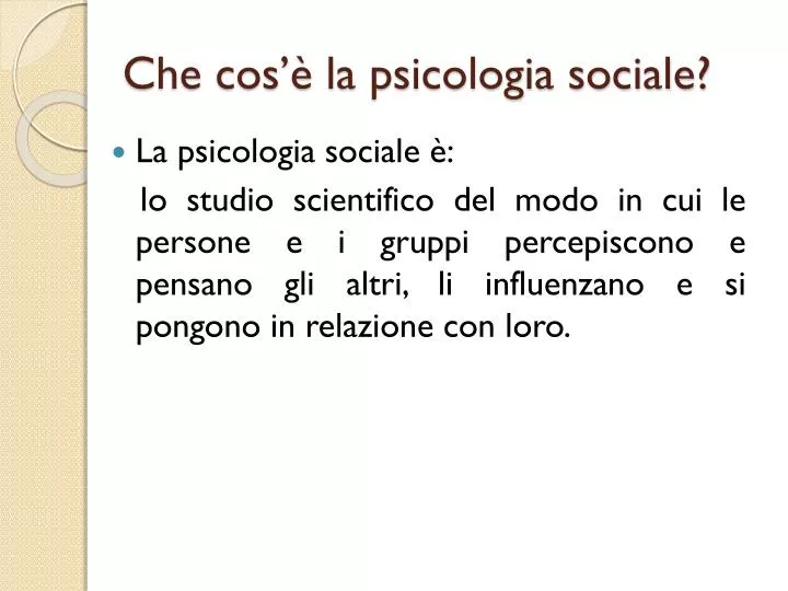 che cos la psicologia sociale