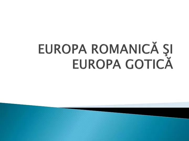 europa romanic i europa gotic