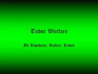 Tudor Warfare