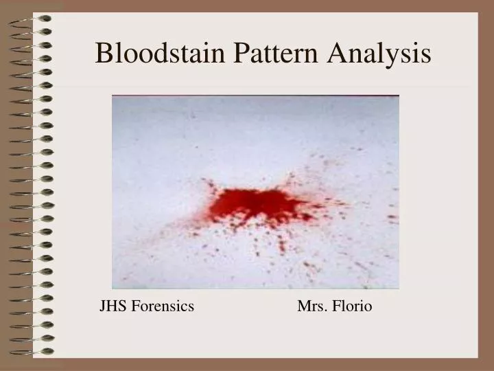 bloodstain pattern analysis
