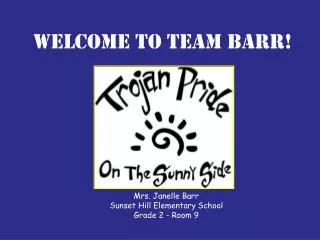 Welcome to Team Barr!
