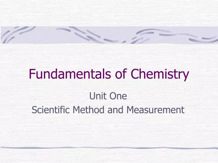 fundamentals of chemistry