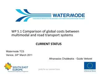 WP 5.1 Comparison of global costs between multimodal and road transport systems CURRENT STATUS