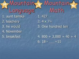 Mountain Language