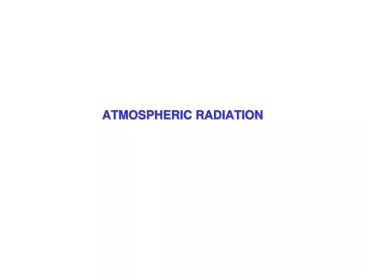 atmospheric radiation