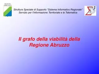 Il grafo della viabilità della Regione Abruzzo
