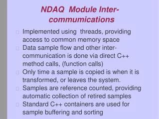 NDAQ Module Inter-commumications