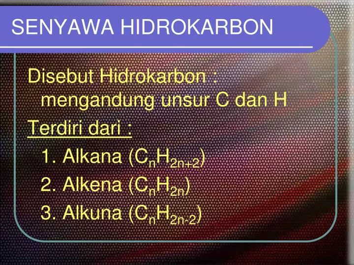 senyawa hidrokarbon