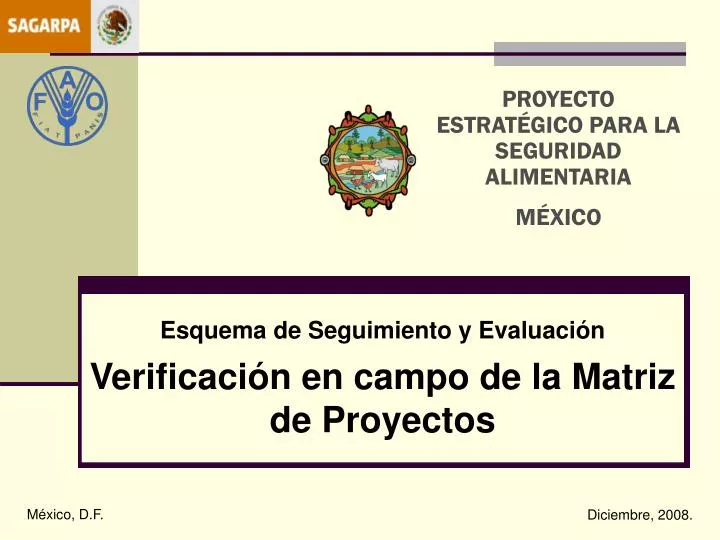 esquema de seguimiento y evaluaci n verificaci n en campo de la matriz de proyectos