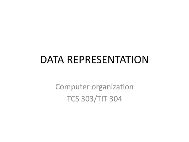 data representation