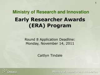 Ministry of Research and Innovation