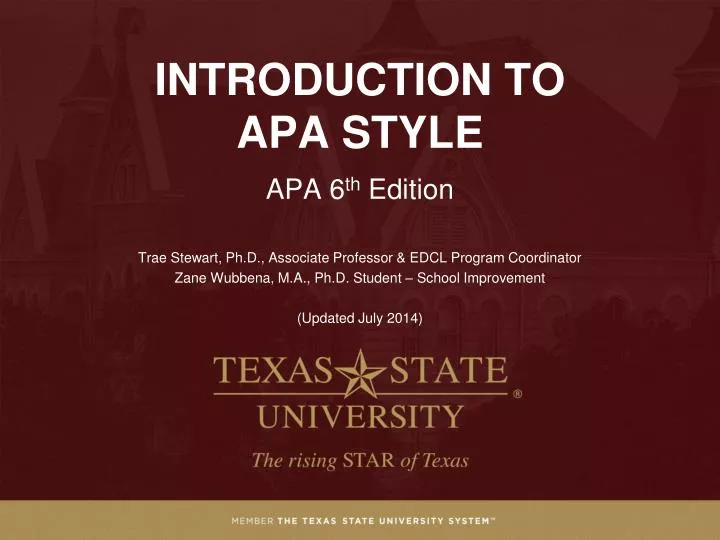 introduction to apa style