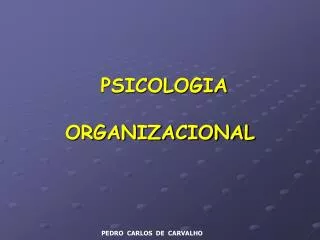 PSICOLOGIA ORGANIZACIONAL