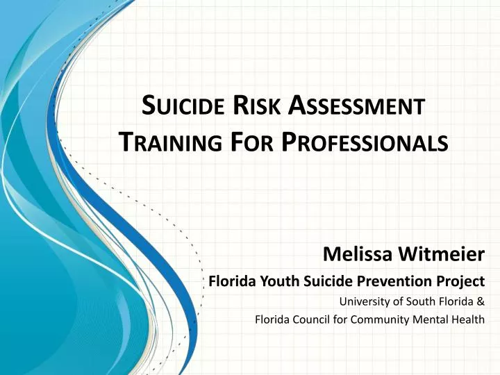 suicide risk assessment training for professionals