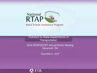 Outreach to State Departments of Transportation