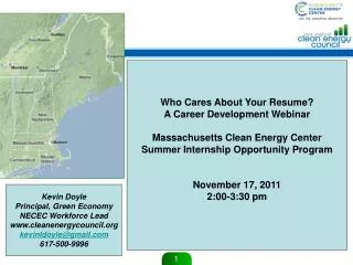 Who Cares About Your Resume? A Career Development Webinar Massachusetts Clean Energy Center
