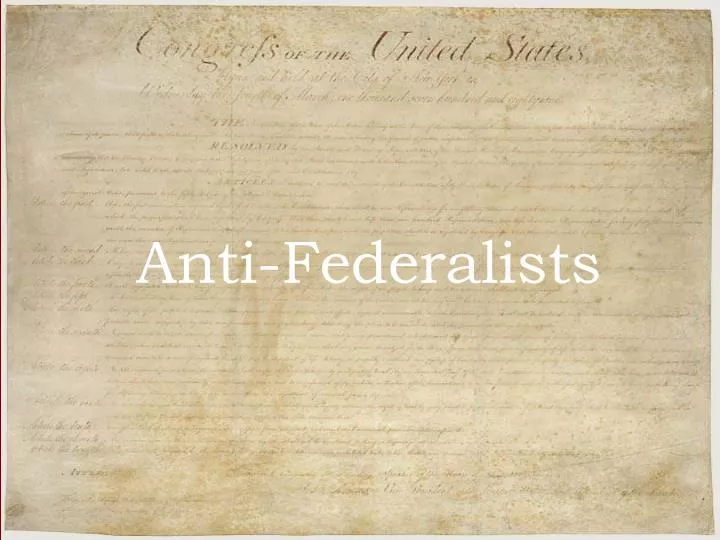 anti federalists