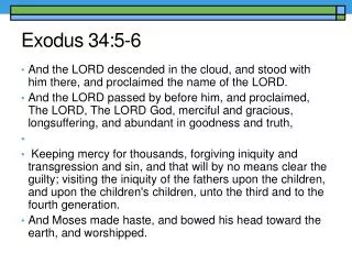 Exodus 34:5-6