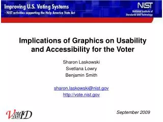 Implications of Graphics on Usability and Accessibility for the Voter