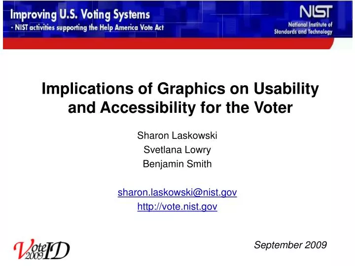 implications of graphics on usability and accessibility for the voter