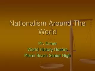 Nationalism Around The World