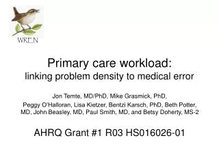 Primary care workload: linking problem density to medical error