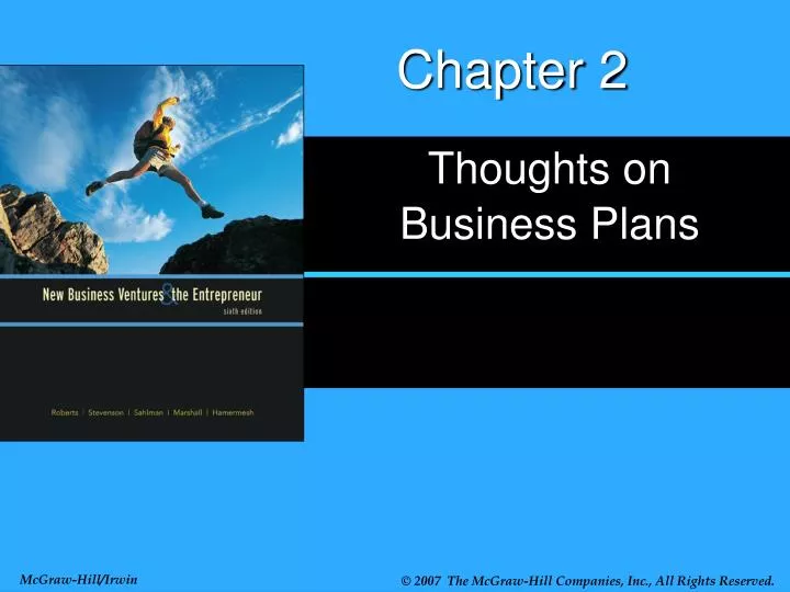 thoughts on business plans