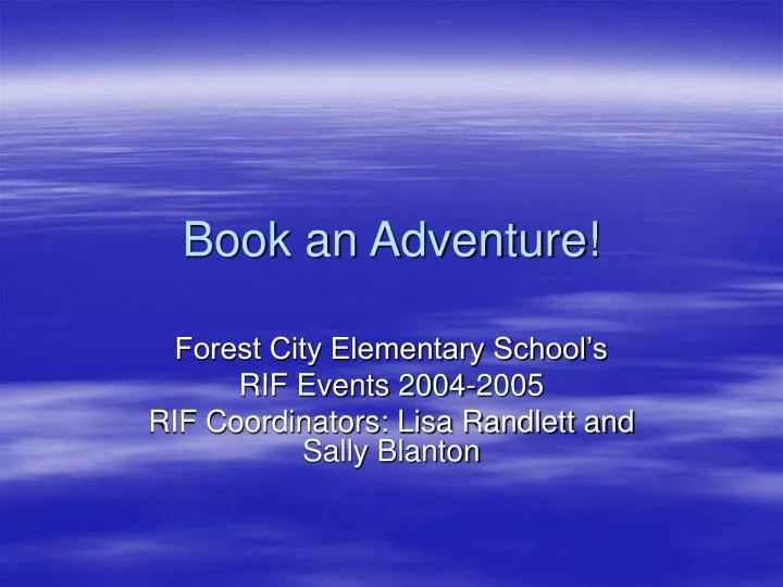 book an adventure