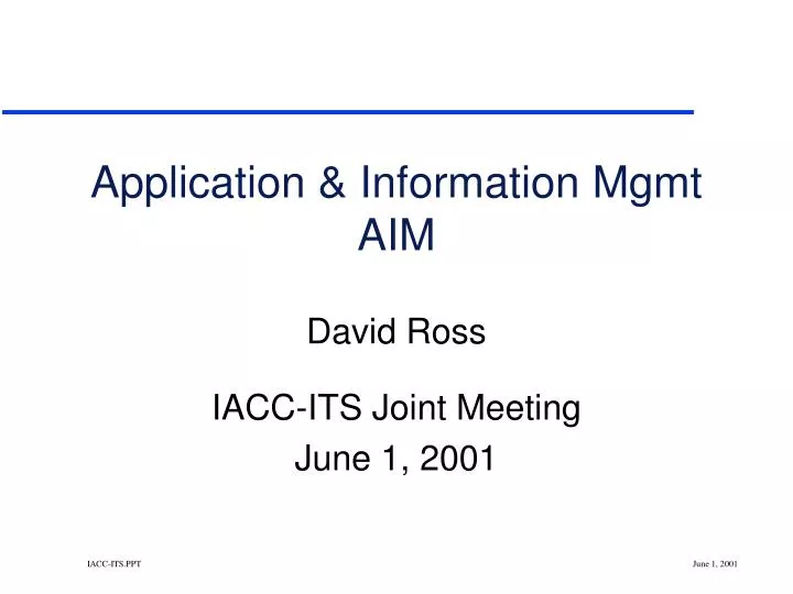 application information mgmt aim