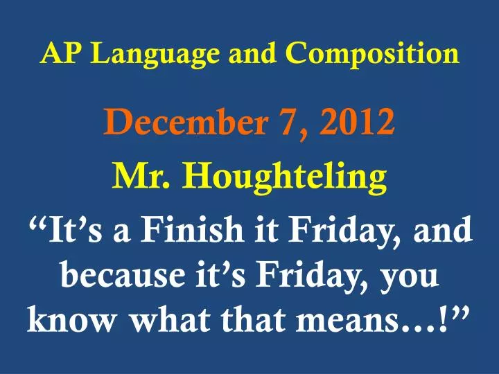 ap language and composition