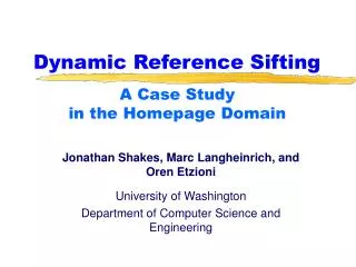 Dynamic Reference Sifting