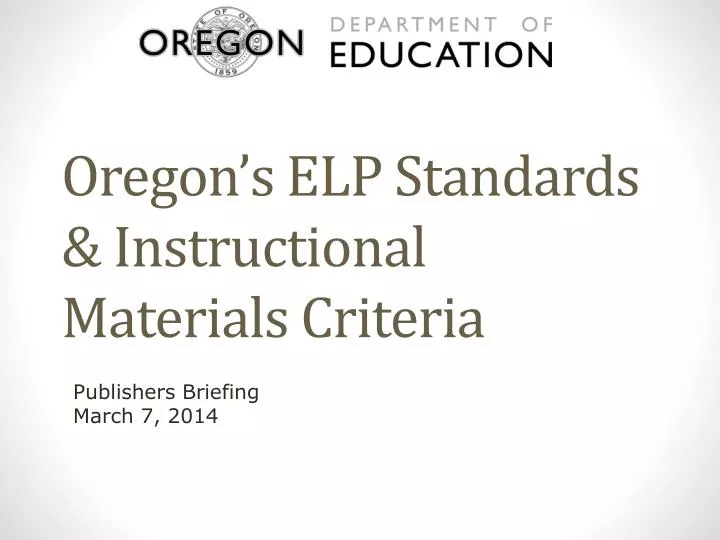oregon s elp standards instructional materials criteria