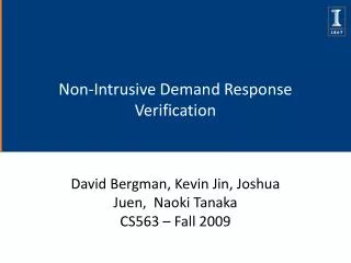 Non-Intrusive Demand Response Verification