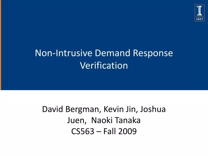 non intrusive demand response verification