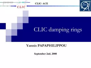 CLIC damping rings