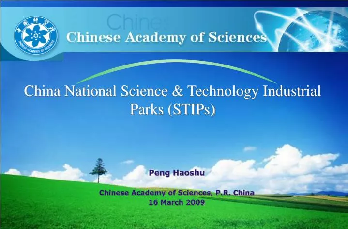 china national science technology industrial parks stips