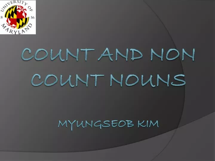 count and non count nouns myungseob kim