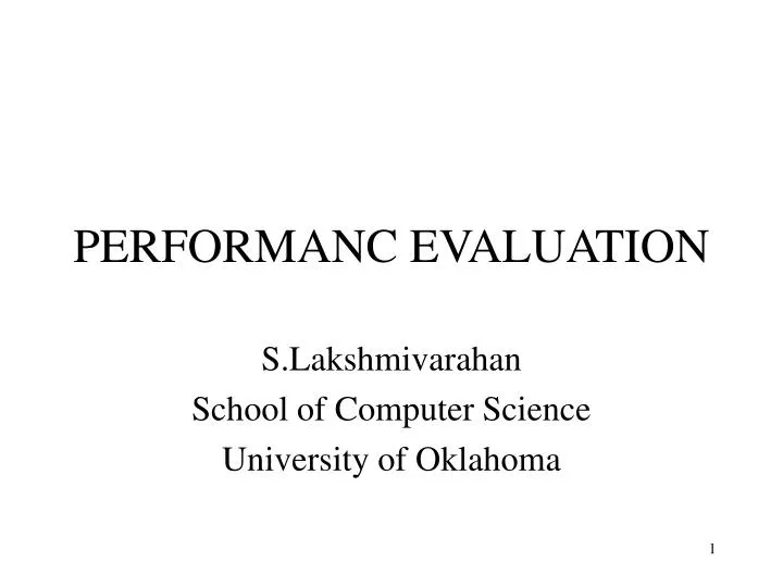 performanc evaluation