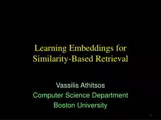 Learning Embeddings for Similarity-Based Retrieval