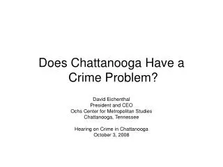 Does Chattanooga Have a Crime Problem?