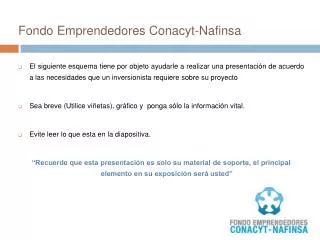 Fondo Emprendedores Conacyt- Nafinsa
