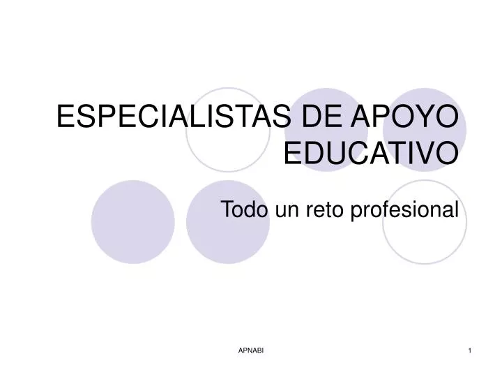 especialistas de apoyo educativo