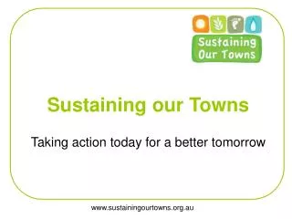 Sustaining our Towns